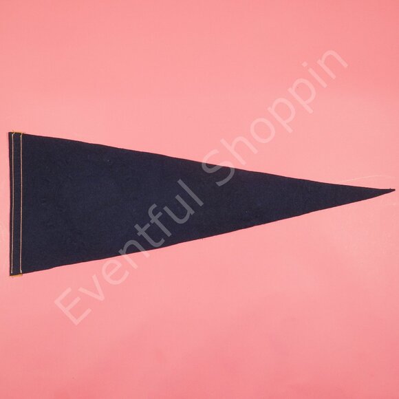 Vintage University of Illinois Pennant Blue Orange Felt 28" x 10.5" 1940s - Picture 4 of 4